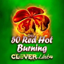50 Red Hot Burning Clover Links logo by Novomatic at Rainbet Casino