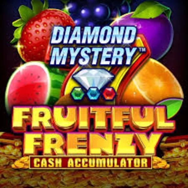 Diamond Mystery Fruitful Frenzy Cash Accumulator by Greentube, showcased at rainbetcasino.app – game logo