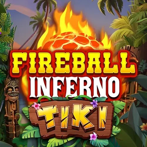 Fireball Inferno Tiki by NetEnt, showcased at rainbetcasino.app – game logo