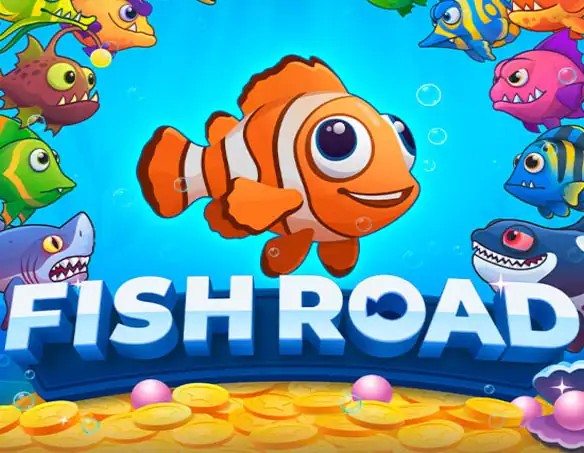 Fish Road slot visual from InOut available on rainbetcasino.app
