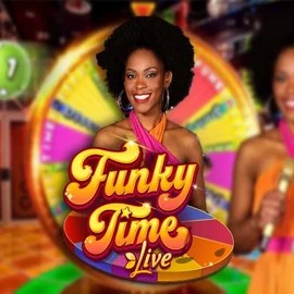 Funky Time online game logo by Evolution on rainbetcasino.app