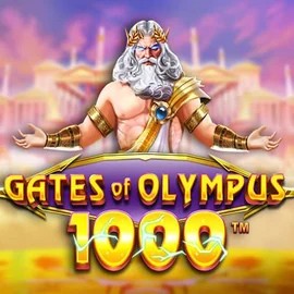 Gates of Olympus 1000 online game logo by Pragmatic Play on rainbetcasino.app