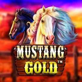 Mustang Gold online game logo by Pragmatic Play on rainbetcasino.app