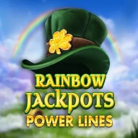 Rainbow Jackpots Power Lines slot visual from Red Tiger Gaming available on rainbetcasino.app