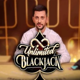 Unlimited Blackjack logo by Ezugi Rainbet Casino